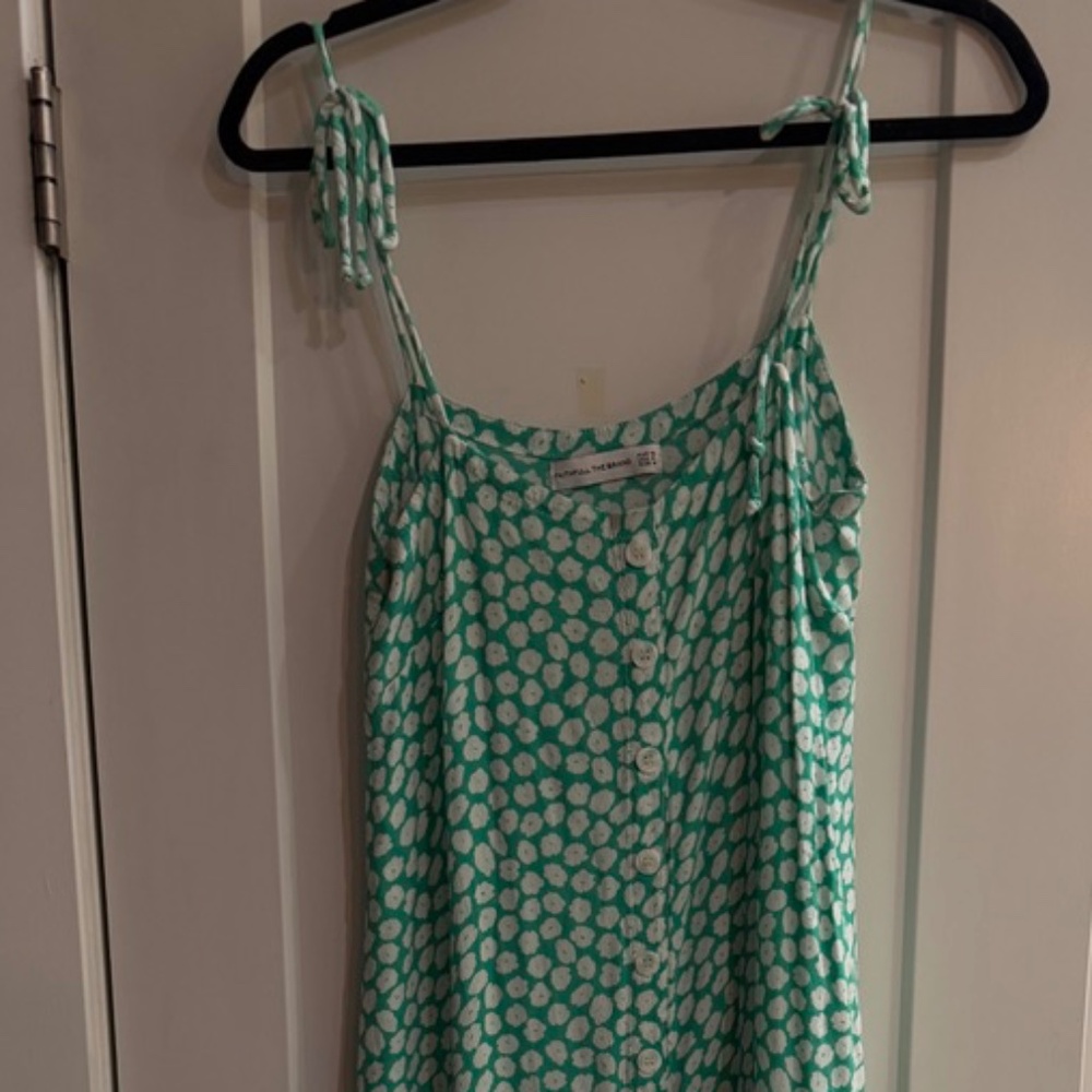 Faithfull the Brand Green Floral Slip Dress